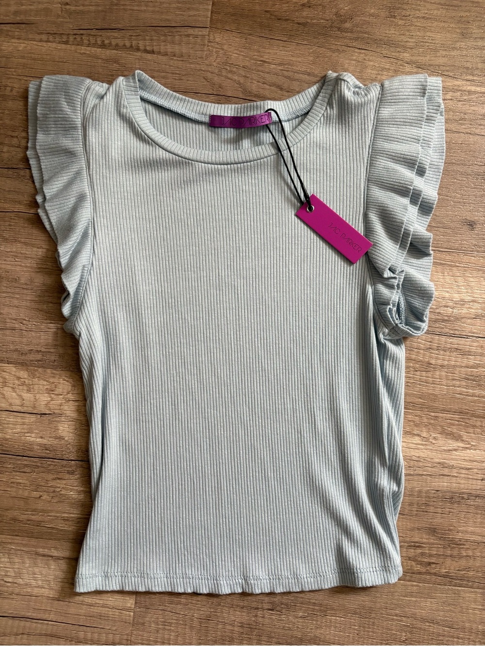 Ribbed Ruffle Sleeve Tank Top - Light Sage - Zara